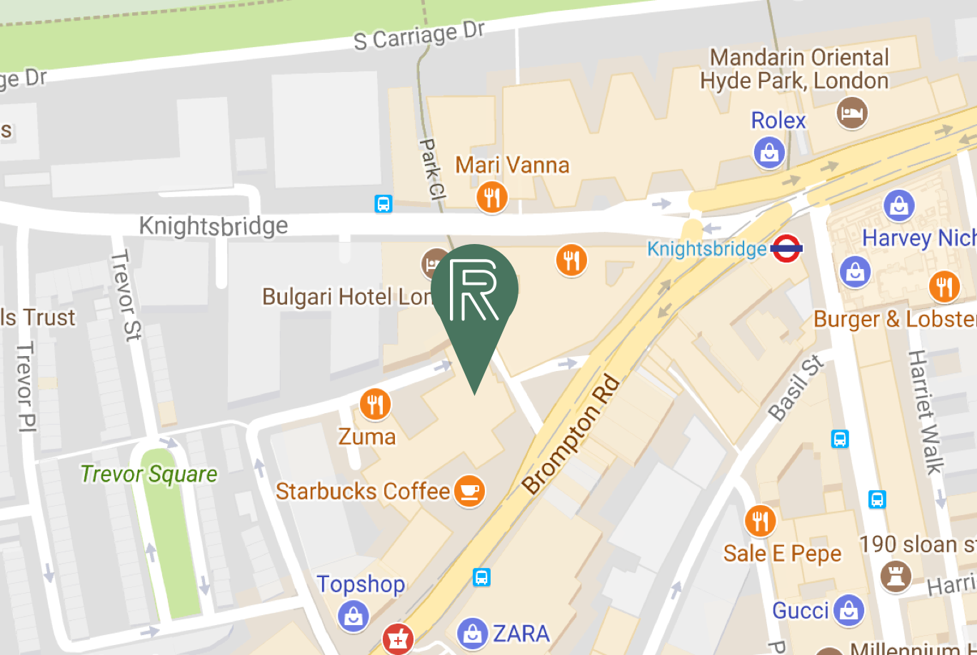 RMDM Location RMDM location in Knightsbridge displayed on Google Map
