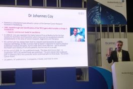 Dr Ahmed Bourghida speaking about Dr Johannes Coy Medlab Middle East, 2020