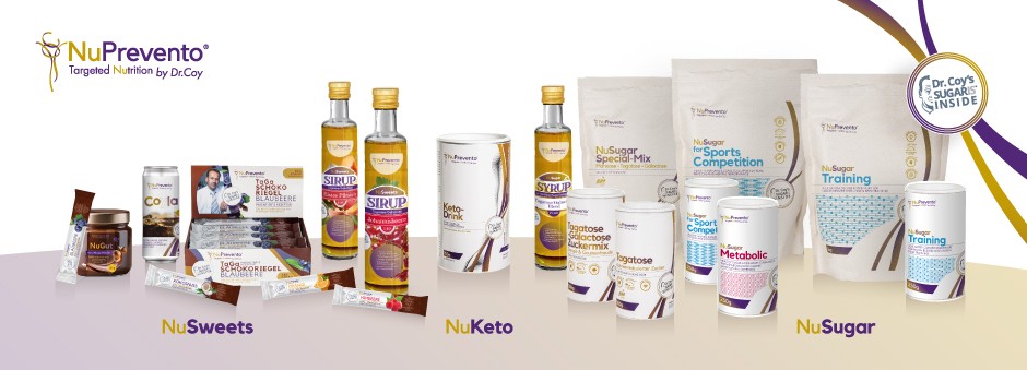 NuPrevento products from Dr. Coy - Galactose, Tagatose, Melatonin Spray, Chocolate bars, Erythritol & Stevia